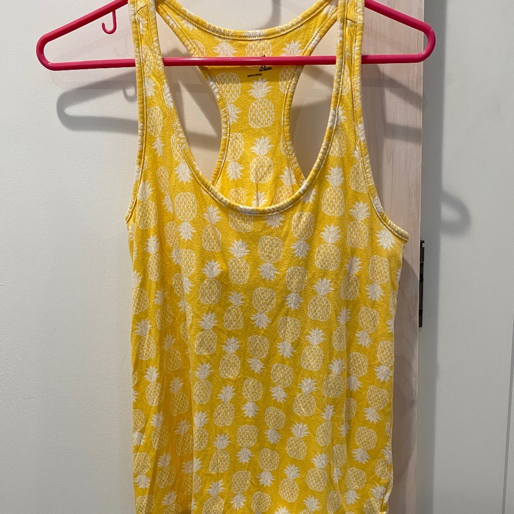 GAP Body Yellow Pineapple Tank Top Sz. S